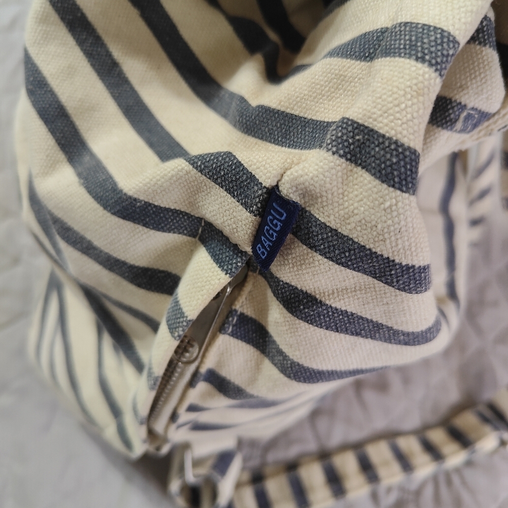 Baggu Striped Canvas Drawstring Backpack - image 6